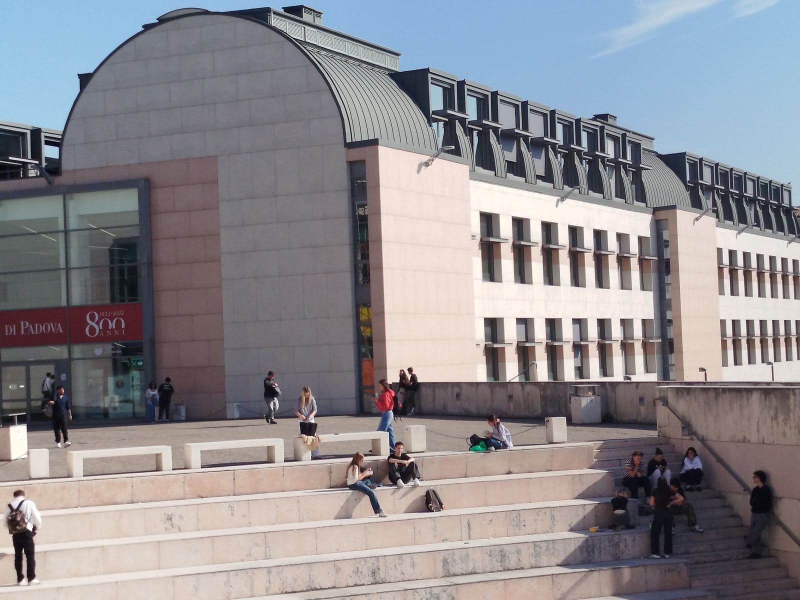 The steps outside, where students wait between lectures